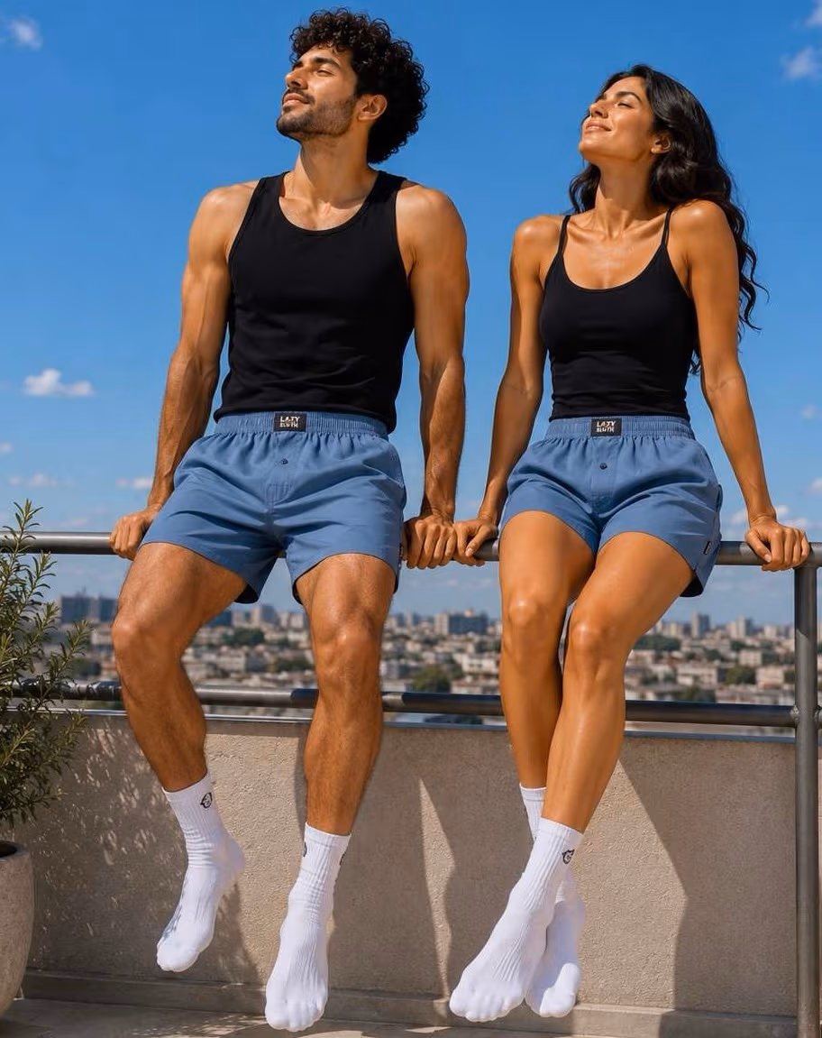 Plain Shorts — Skyline Mist thumbnail 4