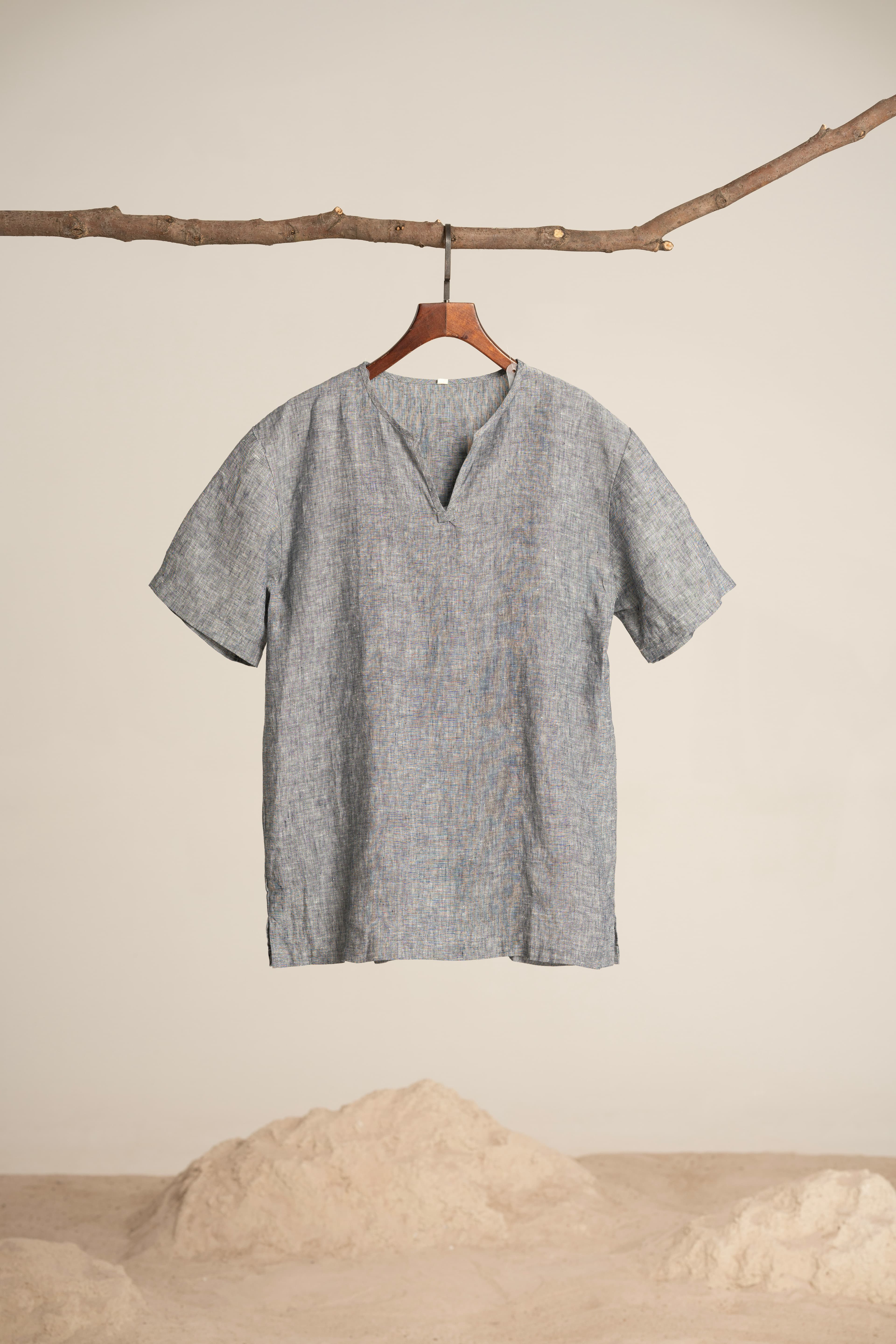 Mandarin-collar kurta shirt wholesale media 3